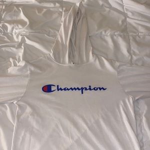 Champion Boy’s White Spellout Hoodie